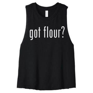 Funny Classic Got Flour Retro Women's Racerback Cropped Tank