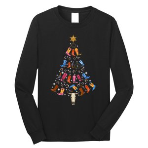 Funny Cowboy Gift Ugly Christmas Cowboy Long Sleeve Shirt