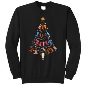 Funny Cowboy Gift Ugly Christmas Cowboy Tall Sweatshirt