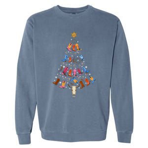 Funny Cowboy Gift Ugly Christmas Cowboy Garment-Dyed Sweatshirt