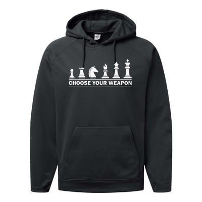 Funny Chess Gift For Chess Lover Cool Player Performance Fleece Hoodie