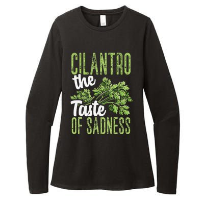 Funny Cilantro Green Herb Dislike Bad Taste Of Sadness Womens CVC Long Sleeve Shirt