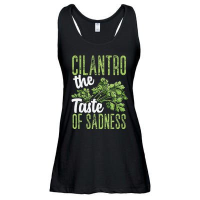 Funny Cilantro Green Herb Dislike Bad Taste Of Sadness Ladies Essential Flowy Tank