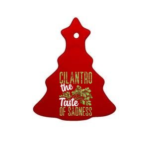 Funny Cilantro Green Herb Dislike Bad Taste Of Sadness Ceramic Tree Ornament