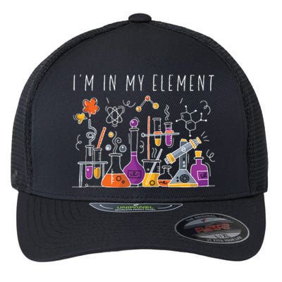 Funny Chemist Gifts Im In My Element Chemistry Science Nerd Flexfit Unipanel Trucker Cap