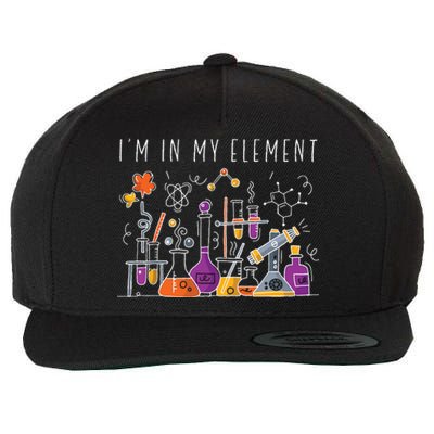 Funny Chemist Gifts Im In My Element Chemistry Science Nerd Wool Snapback Cap