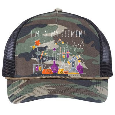 Funny Chemist Gifts Im In My Element Chemistry Science Nerd Retro Rope Trucker Hat Cap