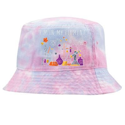 Funny Chemist Gifts Im In My Element Chemistry Science Nerd Tie-Dyed Bucket Hat