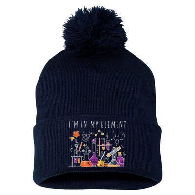 Funny Chemist Gifts Im In My Element Chemistry Science Nerd Pom Pom 12in Knit Beanie