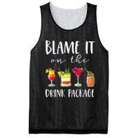 Funny Cruise Gifts Blame It On The Drink Package  Mesh Reversible Basketball Jersey Tank