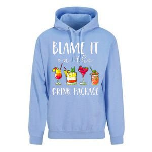 Funny Cruise Gifts Blame It On The Drink Package  Unisex Surf Hoodie