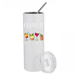 Funny Cruise Gifts Blame It On The Drink Package  Stainless Steel Tumbler