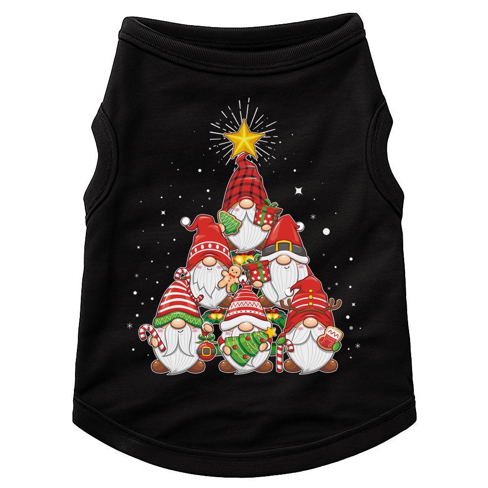 Funny Christmas Gnome Tree Doggie Tank