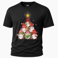 Funny Christmas Gnome Tree Cooling Performance Crew T-Shirt