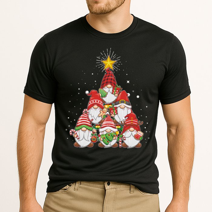 Funny Christmas Gnome Tree Cooling Performance Crew T-Shirt