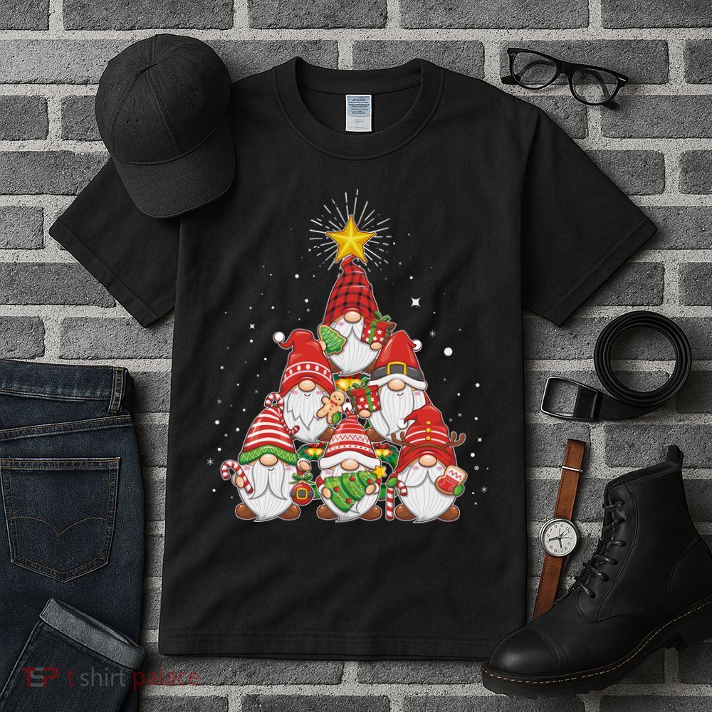 Funny Christmas Gnome Tree Tall T-Shirt