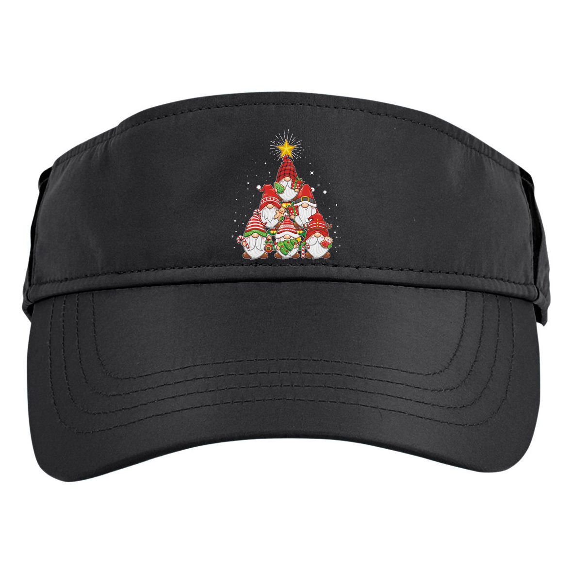 Funny Christmas Gnome Tree Adult Drive Performance Visor