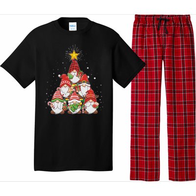 Funny Christmas Gnome Tree Pajama Set