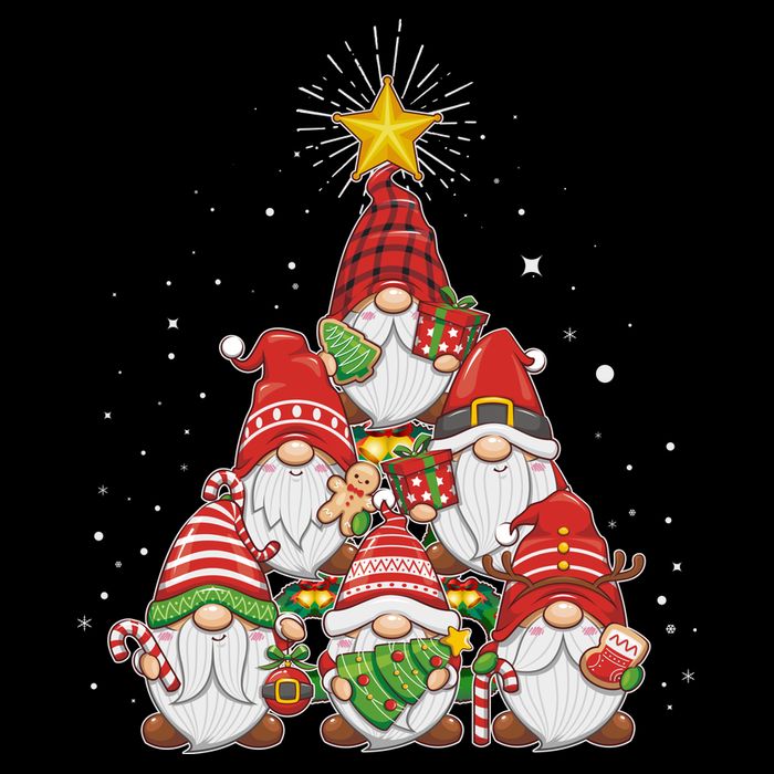 Funny Christmas Gnome Tree 16 in Basic Backpack