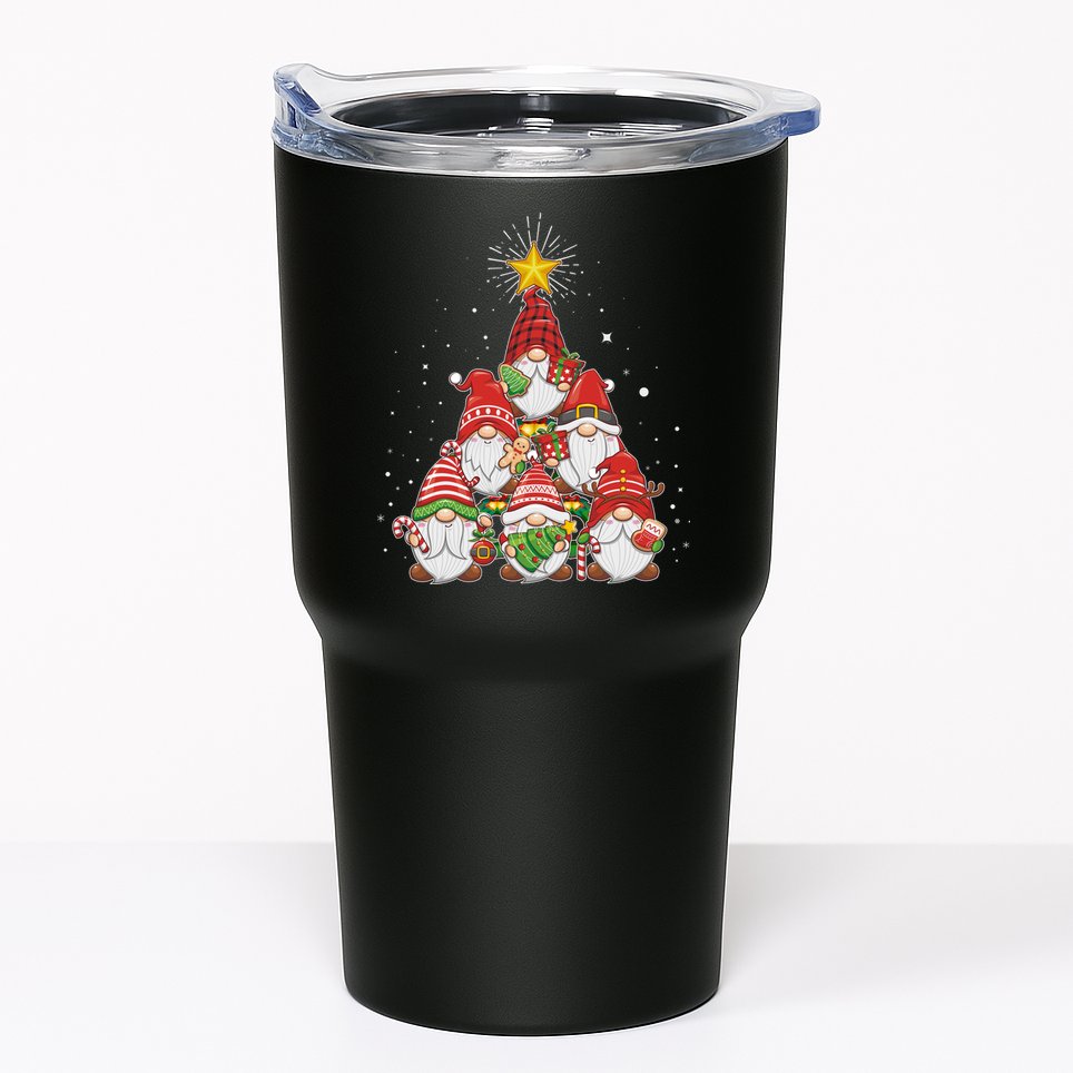 Funny Christmas Gnome Tree Tumbler