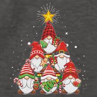 Funny Christmas Gnome Tree Vector Backpack