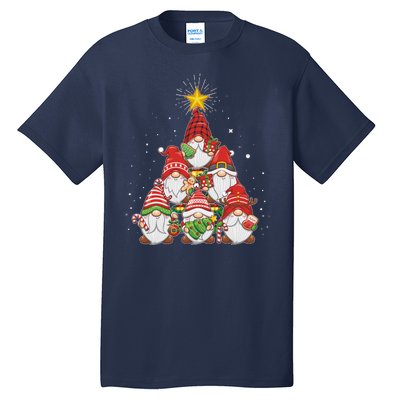 Funny Christmas Gnome Tree Tall T-Shirt