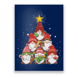 Funny Christmas Gnome Tree Poster