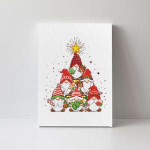 Funny Christmas Gnome Tree Canvas