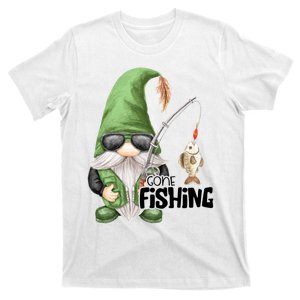 Fun Christmas Gone Fishing Gnome Fisherman Friends T-Shirt