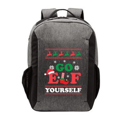 Funny Christmas Go Elf Yourself Xmas Pun Holiday Humor Gifts Vector Backpack