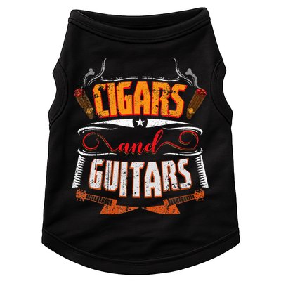 Funny Cigar Guitar Design Cigar Lover Smoking Gift Doggie Tank