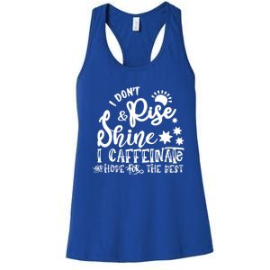 Funny Coffee Gift Coffee Lover Saying Gift For Her Mom Wine Gift Women's Racerback Tank