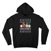 Funny Christmas Gnome Hanging With My Gnomies Family Pajamas Hoodie