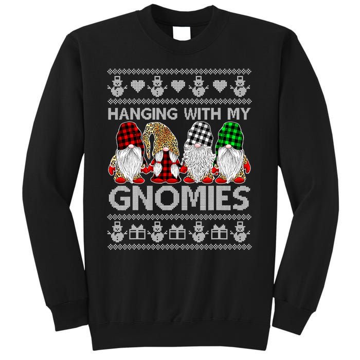 Funny Christmas Gnome Hanging With My Gnomies Family Pajamas Sweatshirt