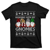 Funny Christmas Gnome Hanging With My Gnomies Family Pajamas T-Shirt