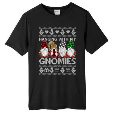 Funny Christmas Gnome Hanging With My Gnomies Family Pajamas Tall Fusion ChromaSoft Performance T-Shirt