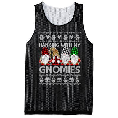 Funny Christmas Gnome Hanging With My Gnomies Family Pajamas Mesh Reversible Basketball Jersey Tank