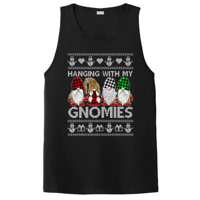 Funny Christmas Gnome Hanging With My Gnomies Family Pajamas PosiCharge Competitor Tank