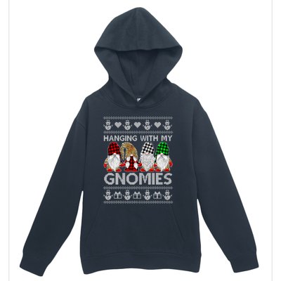 Funny Christmas Gnome Hanging With My Gnomies Family Pajamas Urban Pullover Hoodie