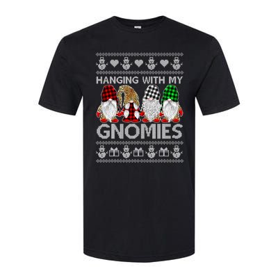 Funny Christmas Gnome Hanging With My Gnomies Family Pajamas Softstyle CVC T-Shirt