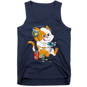 Funny Cat Gaming Cat Lover Kawaii Video Games Funny Gamer Tank Top