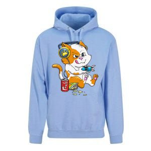 Funny Cat Gaming Cat Lover Kawaii Video Games Funny Gamer Unisex Surf Hoodie