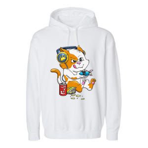 Funny Cat Gaming Cat Lover Kawaii Video Games Funny Gamer Garment-Dyed Fleece Hoodie