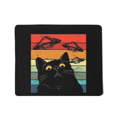 Funny Cat  Galaxy Ca Spaceship Alien Cat Ufo Mousepad