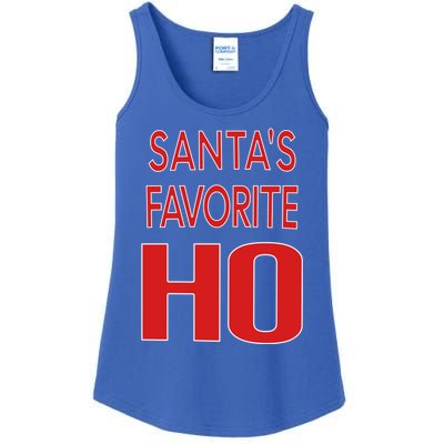 Funny Christmas Great Gift For SantaS Favorite Ho Typography Cool Gift Ladies Essential Tank