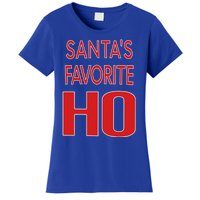 Funny Christmas Great Gift For SantaS Favorite Ho Typography Cool Gift Women's T-Shirt