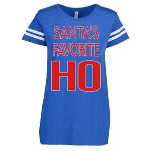 Funny Christmas Great Gift For SantaS Favorite Ho Typography Cool Gift Enza Ladies Jersey Football T-Shirt