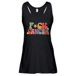 Fuck Cancer Groovy Retro Ladies Essential Flowy Tank