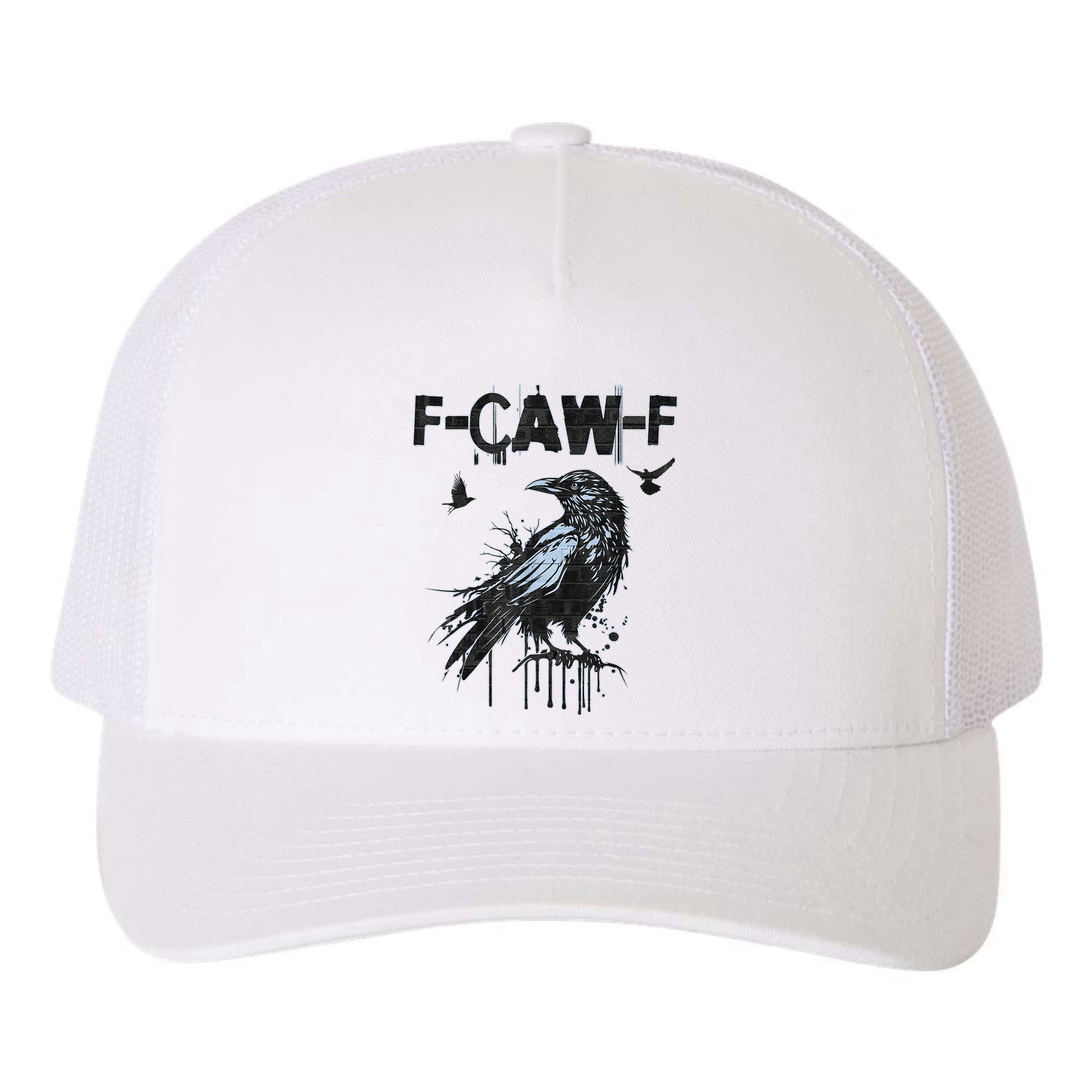 F-CAW-F Crow Grunge Adult Humor  Yupoong Adult 5-Panel Trucker Hat