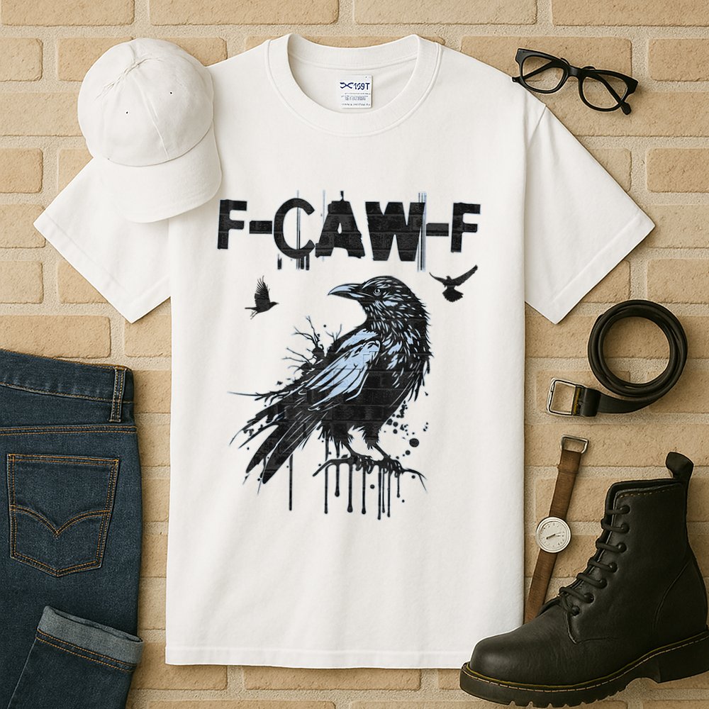 F-CAW-F Crow Grunge Adult Humor  Tall T-Shirt